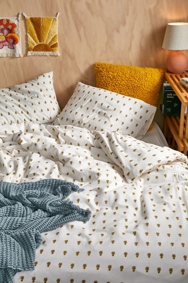 Daisy Brushed Duvet Cover Set Urban Outfitters Uk