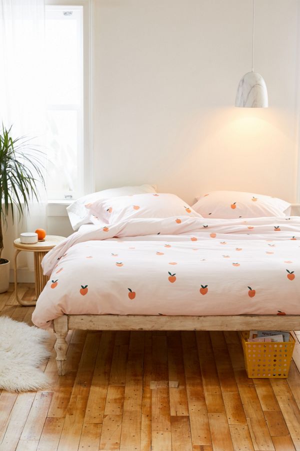 Pretty Peach Duvet Cover Set Urban Outfitters Uk