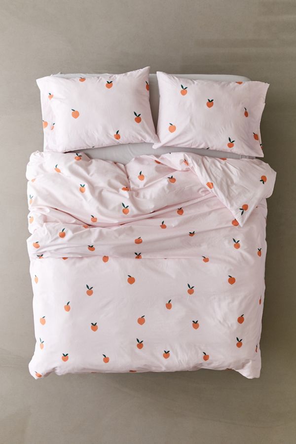 Pretty Peach Duvet Cover Set Urban Outfitters Uk