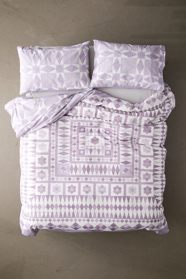 River Geometric Print Duvet Cover Set Urban Outfitters UK
