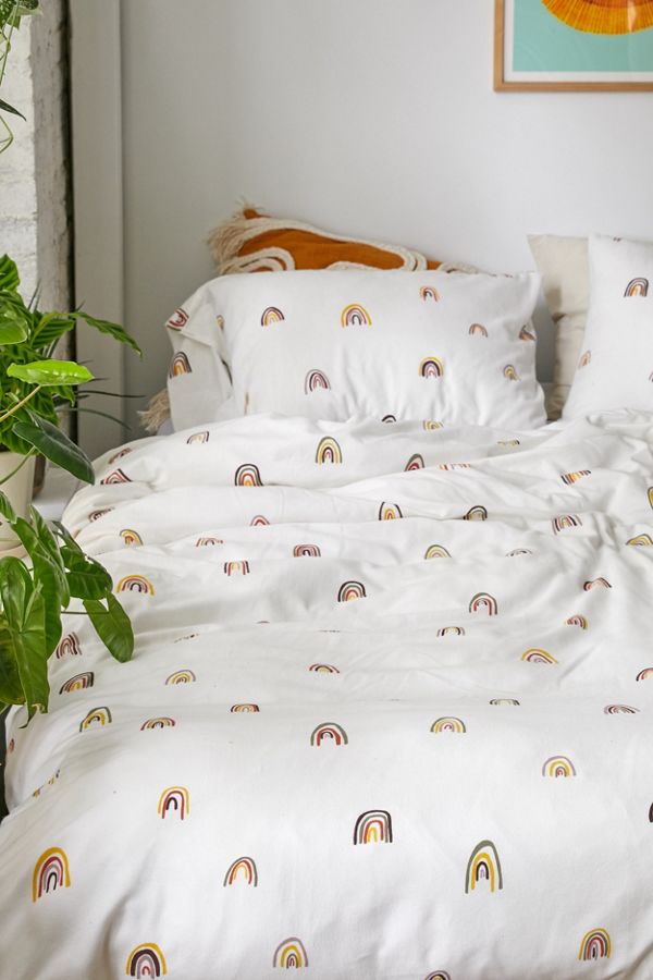 Rainbow Duvet Cover Set Urban Outfitters Uk