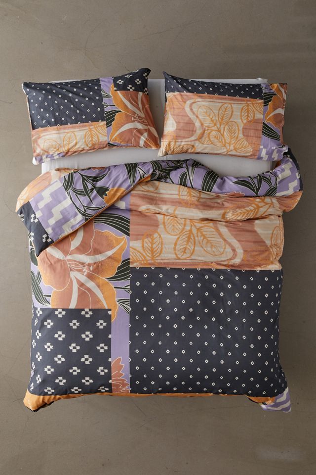 Rebecca Patchwork Duvet Set With Reusable Fabric Bag Urban Outfitters UK