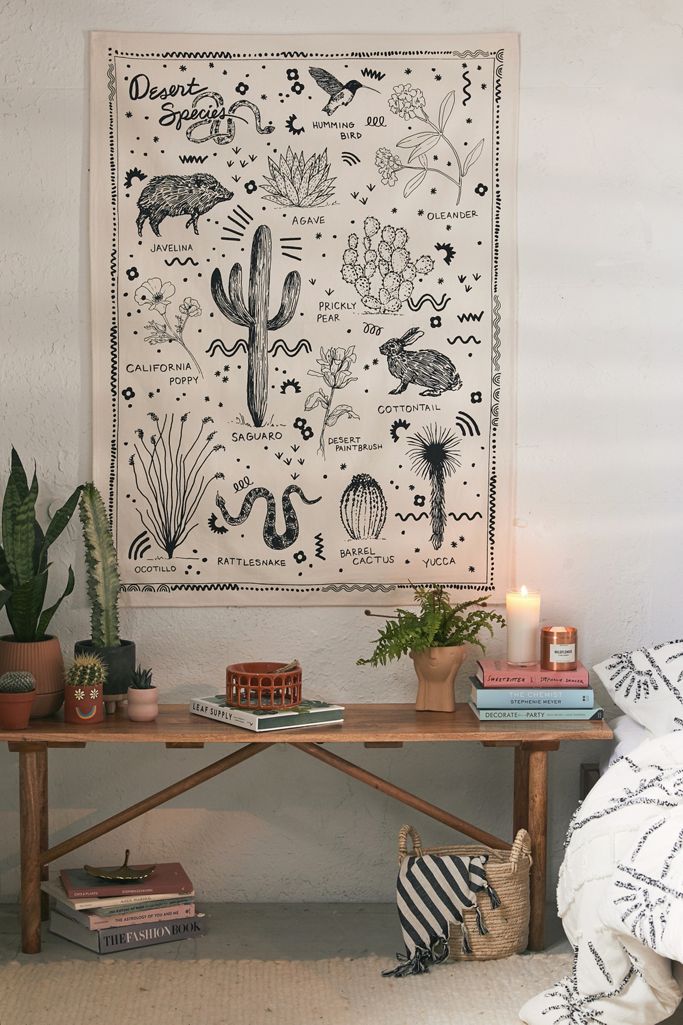 Botanical Animals Tapestry Urban Outfitters UK