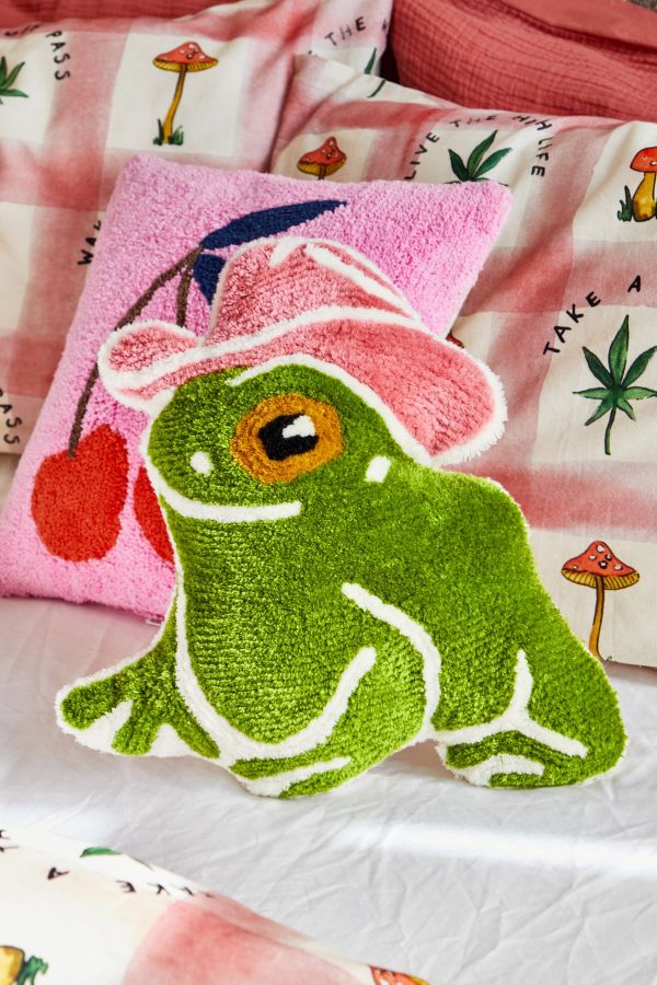 Vista diapositiva: 1: Cuscino Rosa Imbottito Western Froggy