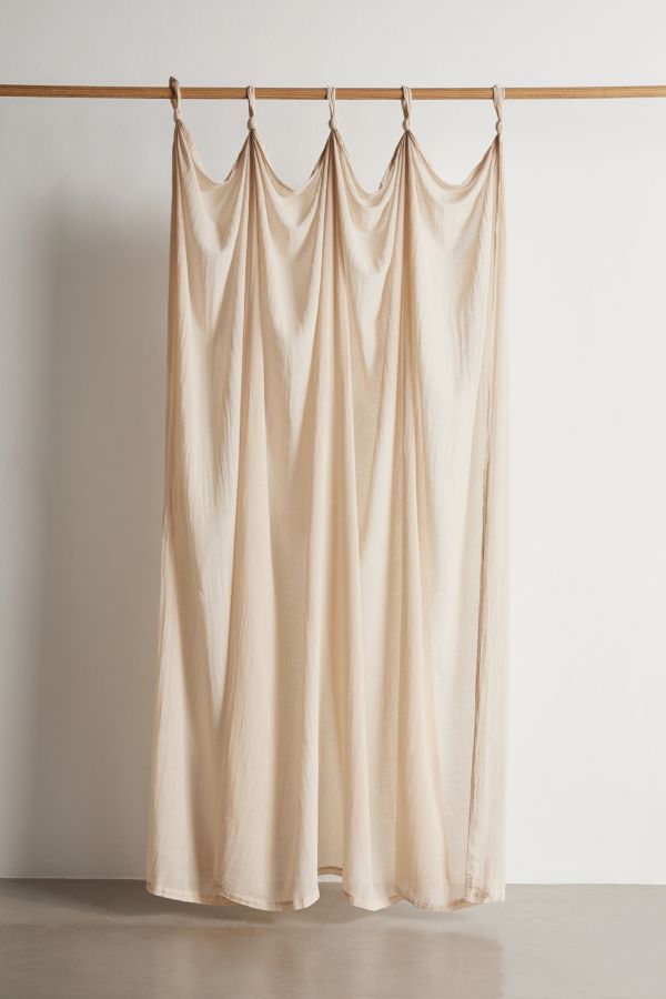 Slide View: 1: Ecru Knotted Window Curtain