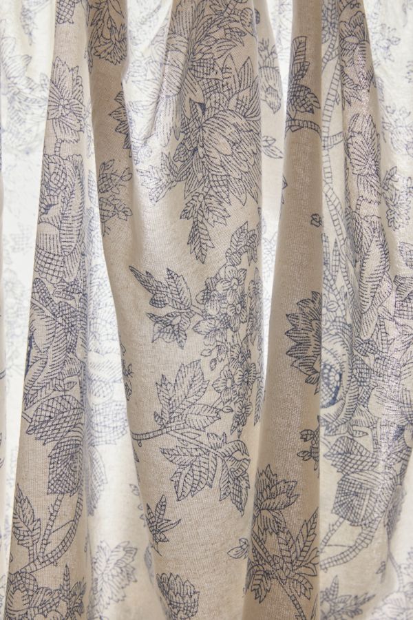 Slide View: 3: Blue Toile Curtain