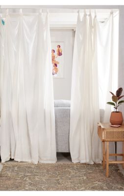 Ecru Knotted Window Curtain