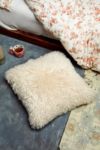 Thumbnail View 1: Ecru Faux Fur Cushion