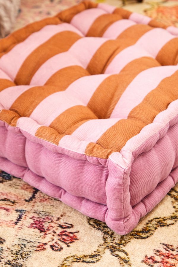 Slide View: 3: Tammy Pink Stripe Floor Cushion