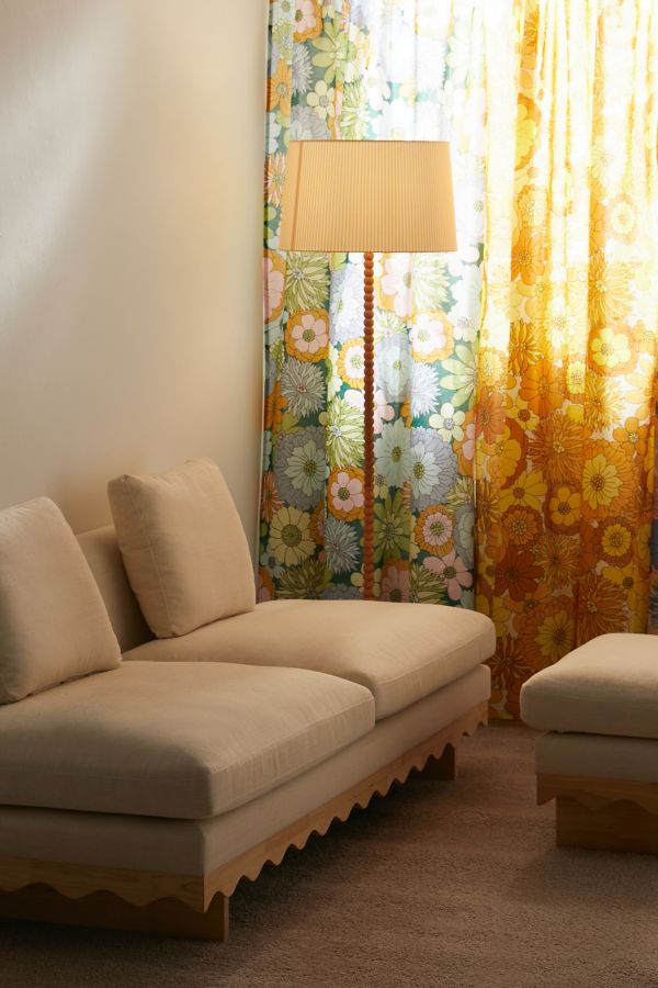 Vista de diapositivas: 1: Vera Green Floral Curtain