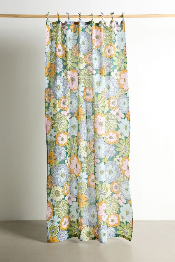 Vista de diapositivas: 2: Vera Green Floral Curtain