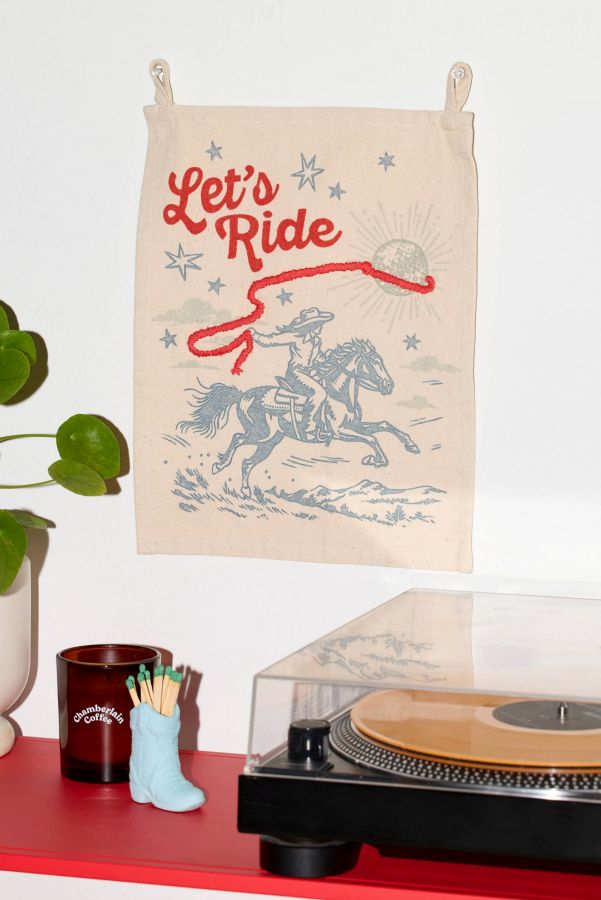 Slide View: 1: Tapisserie de drapeau Let's Ride