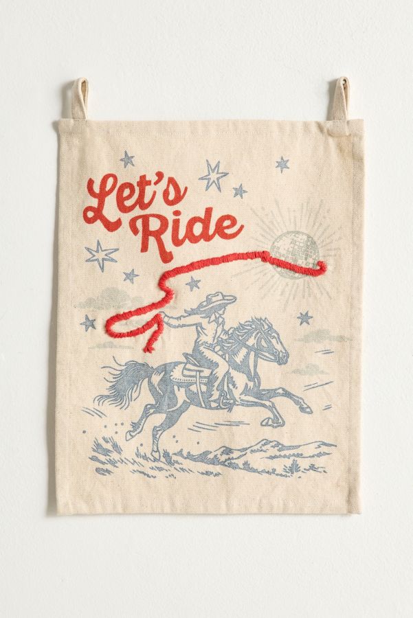 Slide View: 2: Tapisserie de drapeau Let's Ride