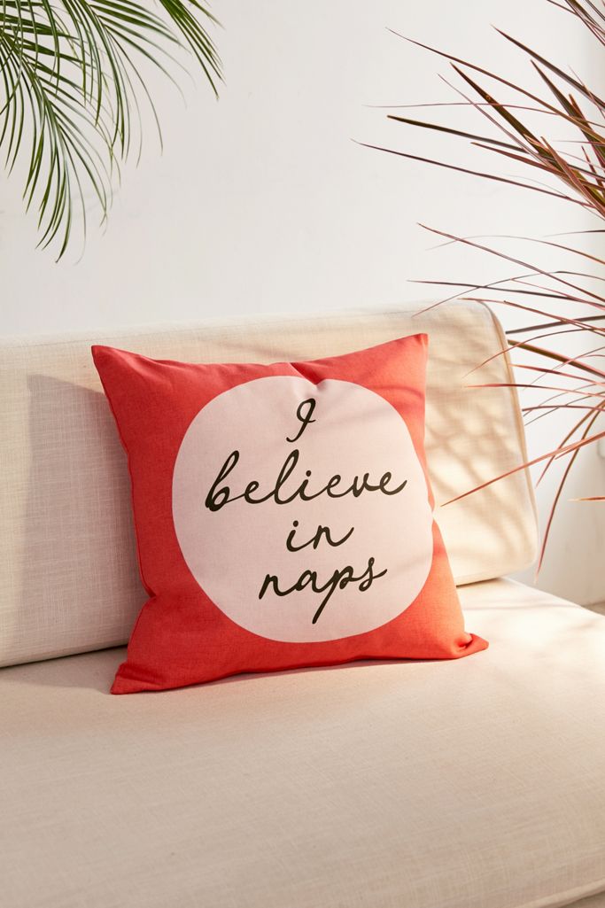 I Believe In Naps Cushion Urban Outfitters UK