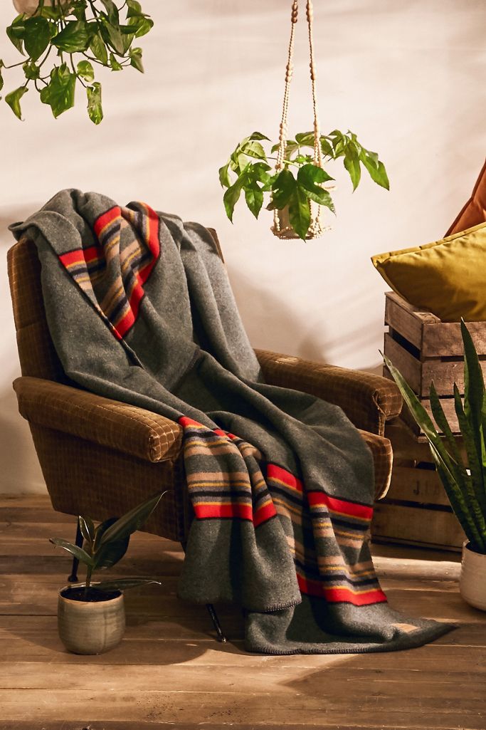 Pendleton Yakima Green Throw Blanket Urban Outfitters UK
