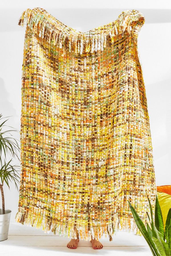 Chunky Knit Throw Blanket Urban Outfitters UK