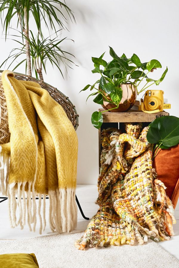 Chunky Knit Throw Blanket Urban Outfitters UK