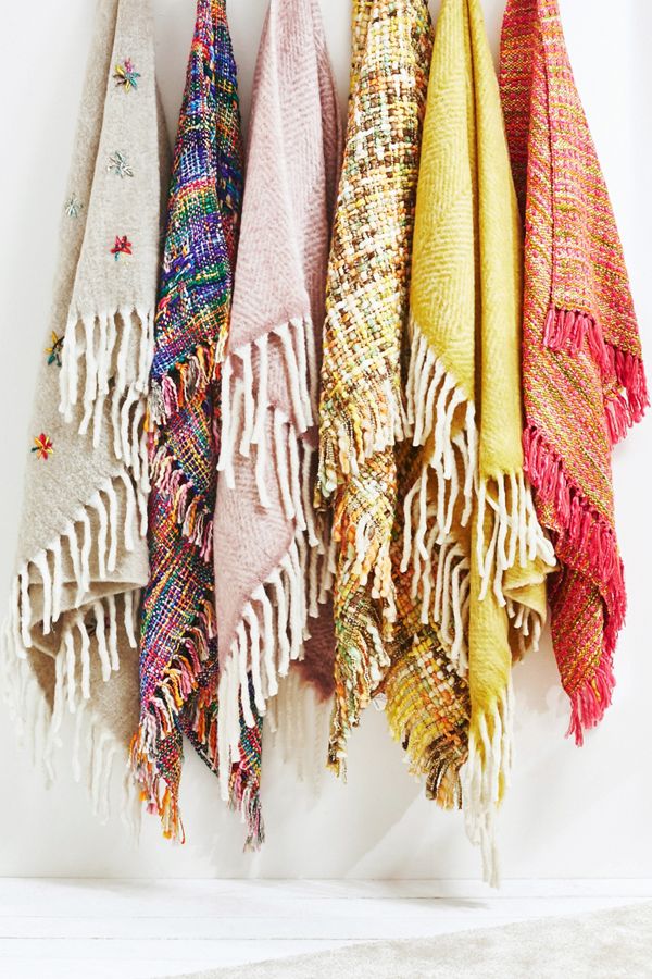 Chunky Knit Throw Blanket Urban Outfitters UK