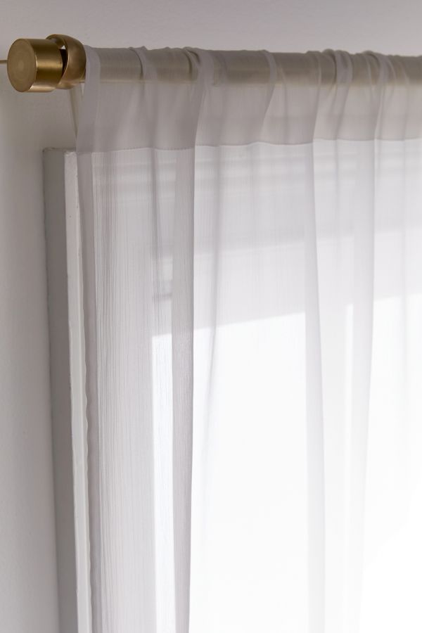 Slide View: 4: White Chiffon Curtain
