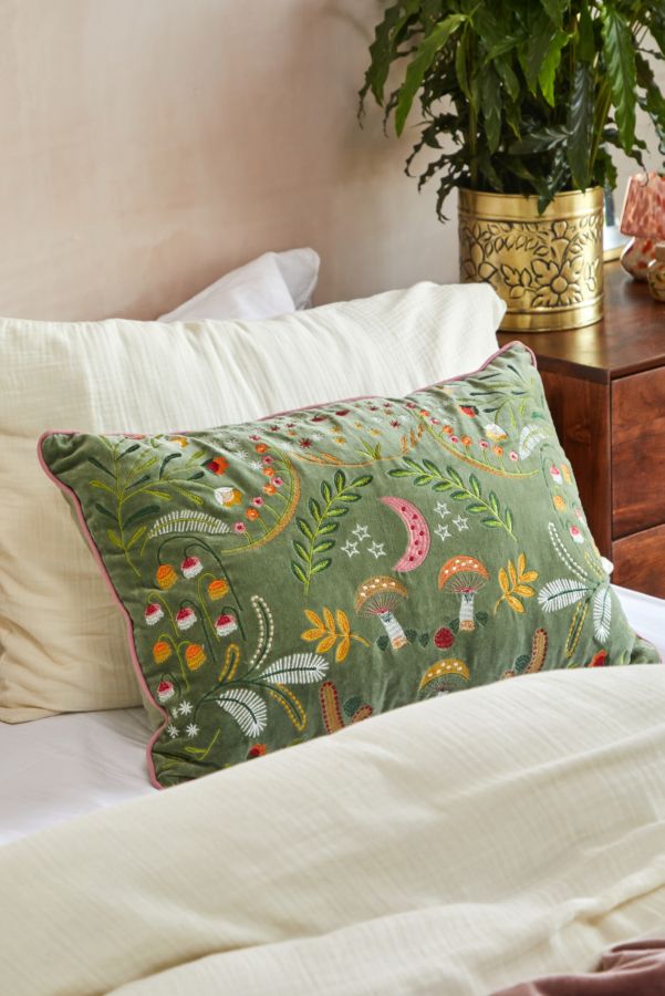 Slide View: 1: Woodland Embroidered Cushion