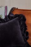 Thumbnail View 2: Charcoal Velvet Ruffle Cushion