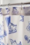 Thumbnail View 3: Delft Cat Shower Curtain