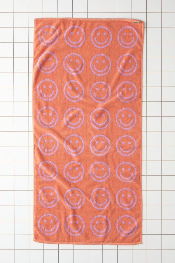 Slide View: 2: BAGGU Lilac Happy Bath Towel