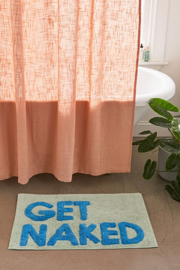 Slide View: 2: Get Naked Mint & Blue Bath Mat