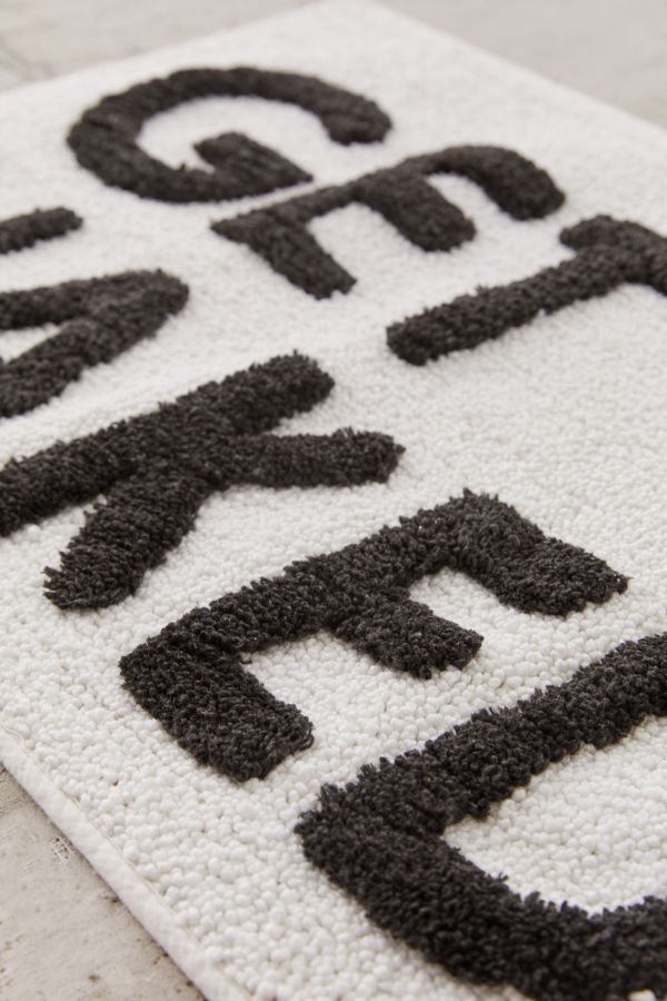 Slide View: 3: Get Naked Black & White Bath Mat