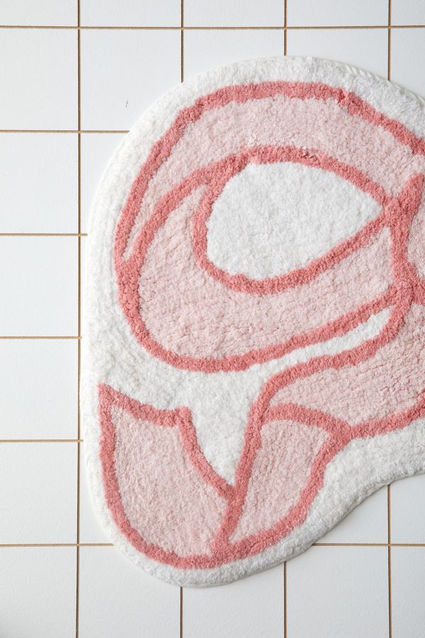 Slide View: 4: Pink Bow Bath Mat