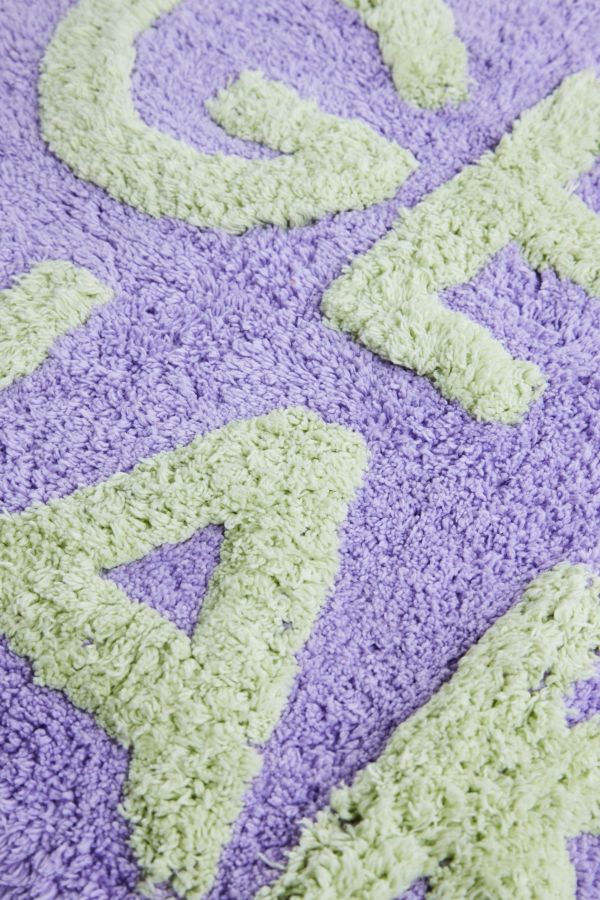 Slide View: 2: Tapis de bain lilas et sauge Get Naked