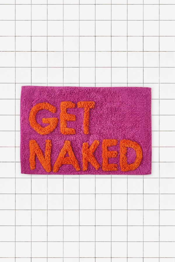 Slide View: 1: Get Naked Rosa & Orange Badematte