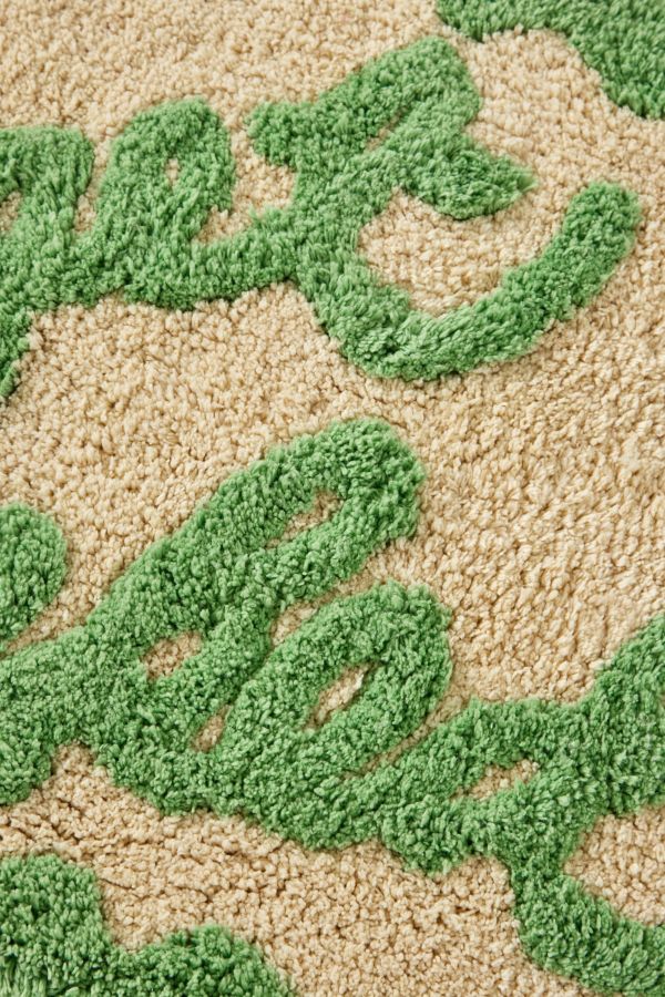 Slide View: 2: Get Naked Sage Scalloped Bath Mat