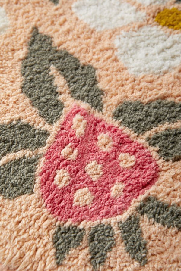 Slide View: 3: Strawberry Stamp Bath Mat