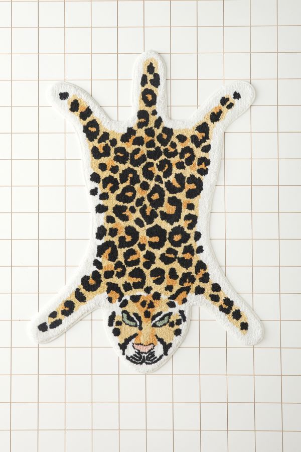 Slide View: 2: Leopard Bath Mat