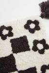 Thumbnail View 2: Tapis de Bain Damier Fleur Noir & Blanc