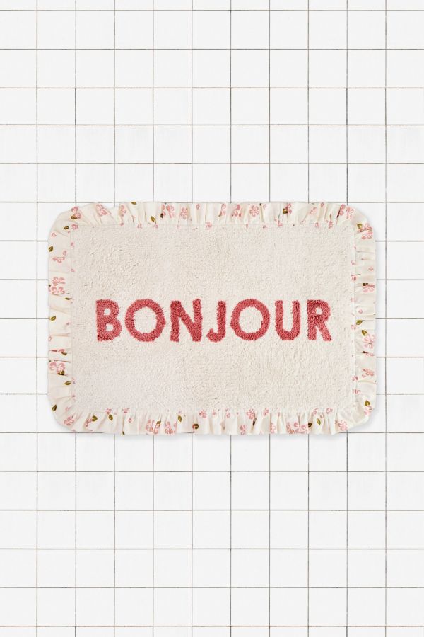 Vista diapositiva: 1: Bonjour Ruffle Bath Mat