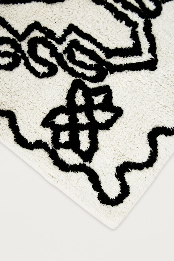 Black and White Diamonds Bath Mat Urban Outfitters UK