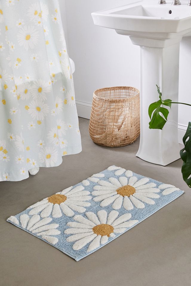 Daisies Tufted Bath Mat Urban Outfitters UK