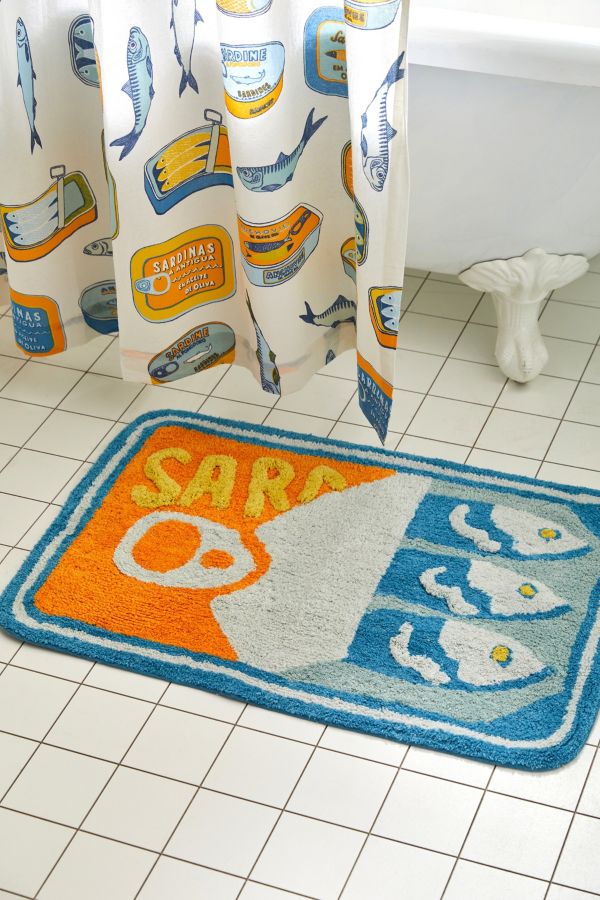 Slide View: 1: Tapis de bain sardines 