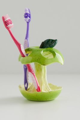 Trash Apple Toothbrush Holder