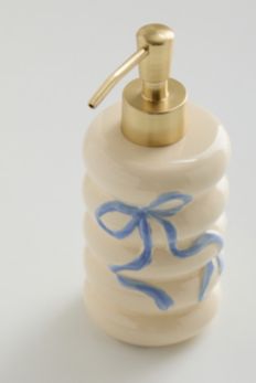 Slide View: 5: Blue Bow Soap Dispenser