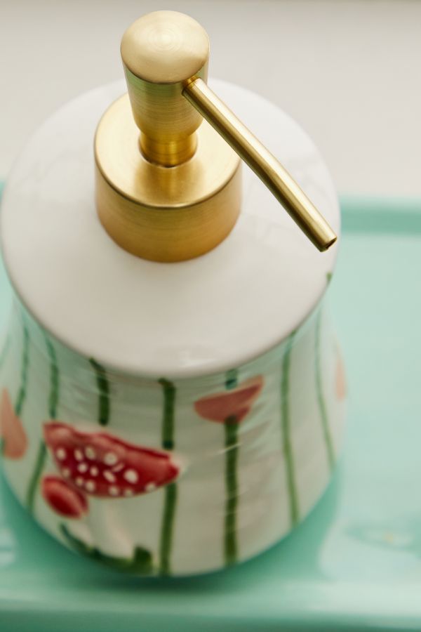 Slide View: 3: Mushroom Stripe Soap Dispenser