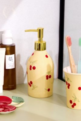 Painted Cherry Soap Dispenser