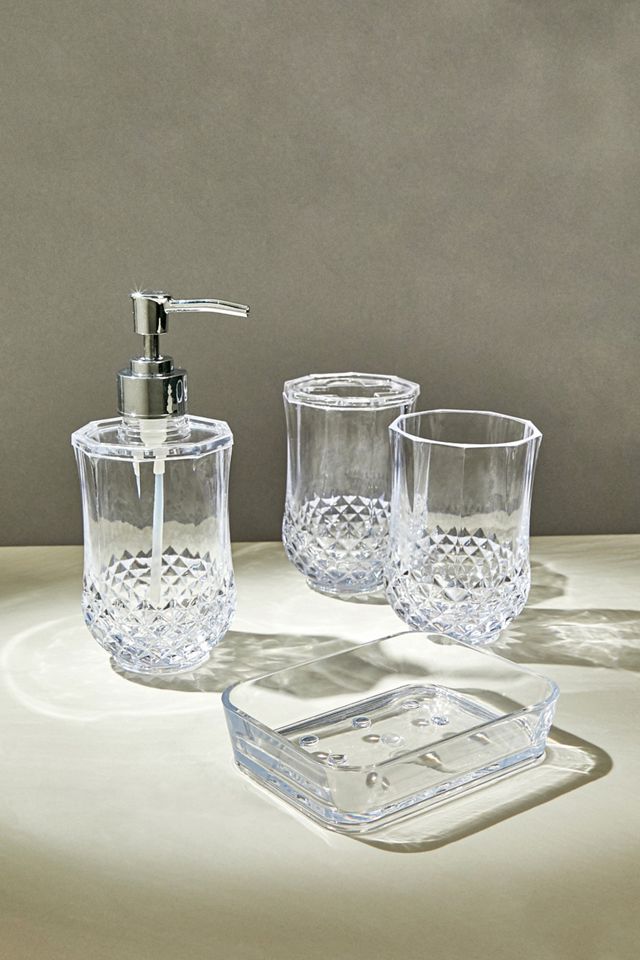 4Piece Clear Bath Accessory Set Urban Outfitters UK