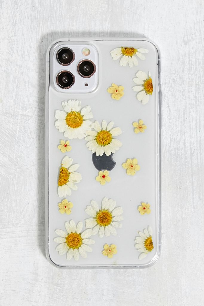 Daisy Pressed Flower iPhone 11 Plus Phone Case Urban Outfitters UK