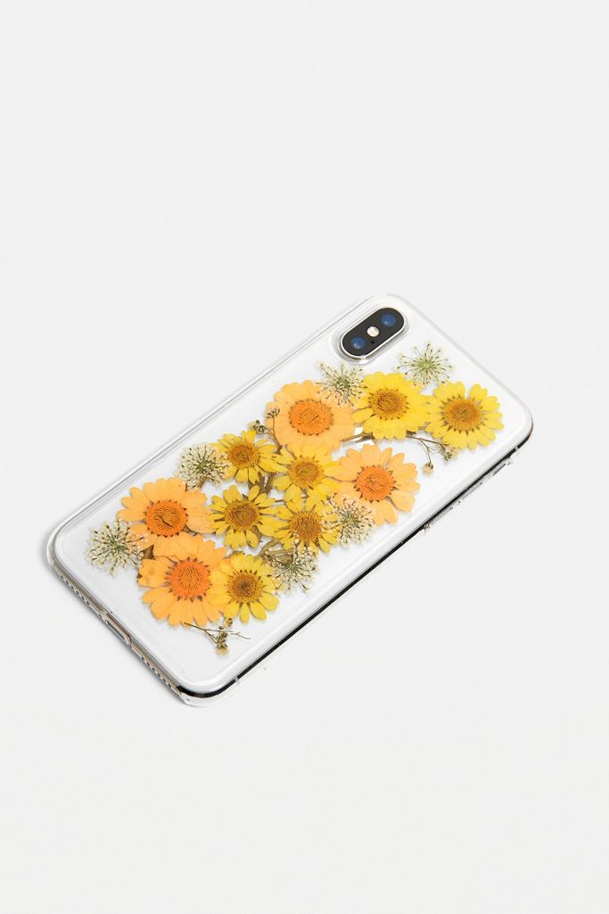 Pressed Sunflower iPhone X/XS Case Urban Outfitters UK