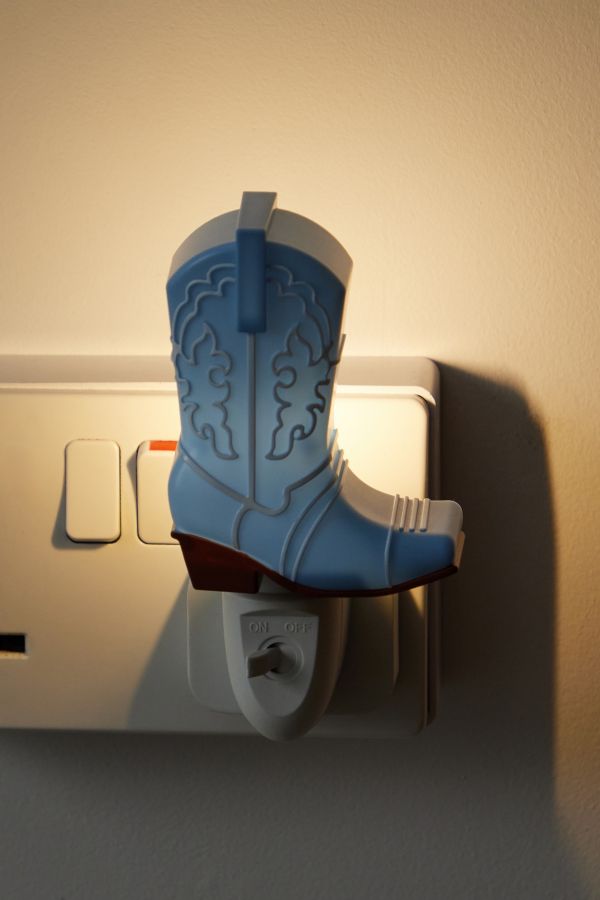 Slide View: 1: UO Blue Western Boot Night Light