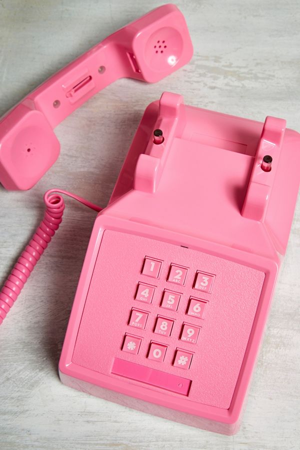 Téléphone Rétro Wild & Wolf 746 - Couleur Vieux Rose, Sonnerie Mécanique, Compatible Prise Standard