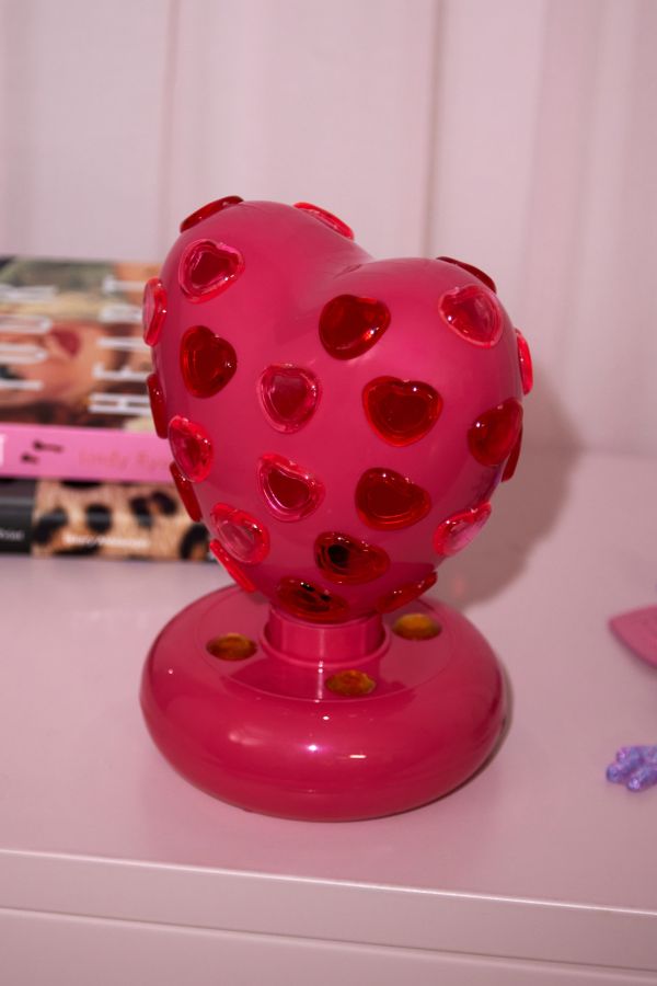 Slide View: 2: Lampe Disco Coeur Rose